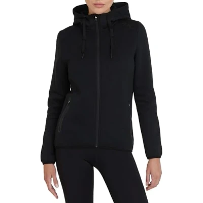 Abbildung von TCA Damen Revolution Hoodie, Sweatjacke mit Kapuze und Reißverschlusstaschen Schwarz, XS