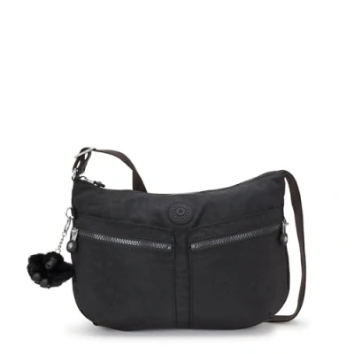 Abbildung von Kipling Izellah Umhängetasche für Damen, Black Noir, 12.25&quot; L X 9.25&quot; H 5&quot; D
