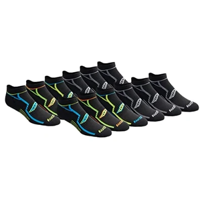 Abbildung von Saucony Herren Rundry Bolt Performance 6, 18 Pairs No Show Socks, M XXL Laufsocken, Schwarz (12 Paar), L (12er Pack)