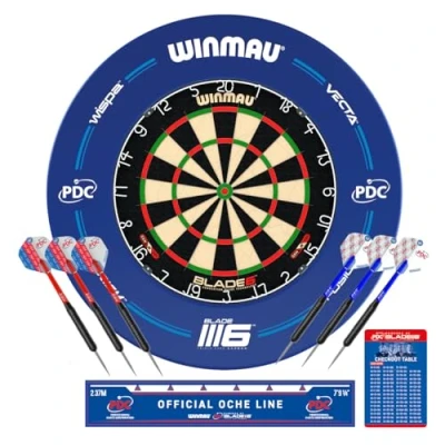 Abbildung von Winmau Dartscheibe Dartboard Surround Set Blade 6 PDC 5310, Dart Scheibe Darts