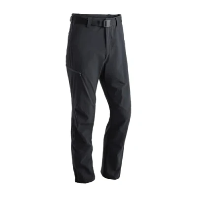 Abbildung von Maier Sports Nil, Herren Wanderhose, Wasserabweisende Outdoorhose für Trekking und Hiking, PFC frei, mSTRETCH pro 4 &amp; Dryprotec, Rollup Funktion, Schwarz, 52 (W34/L32)