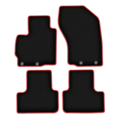 Abbildung von Wielganizator Automatte Passend für Mitsubishi ASX Crossover 2010 2019 Velours Autozubehör Auto Fußmatten Fußmatte 4 teilig schwarz rot