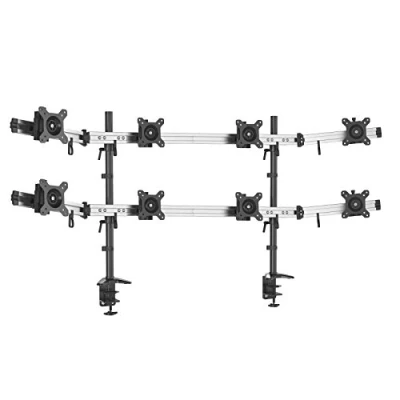 Abbildung von HFTEK 8fach Monitorarm Tischhalterung Stand für 8 Bildschirme von 15 27 Zoll auf 2 Ebenen VESA 75/100 (MP280C XN)