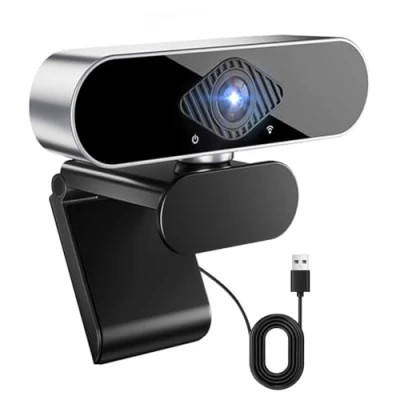 Abbildung von DAILINK Full HD 1080P Webcam, USB Kamera mit integriertem Mikrofon, 360 drehbar, für Videokonferenzen, Streaming, Zoom