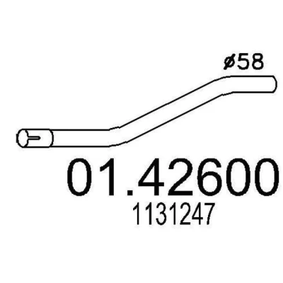 Abbildung von MTS 01.42600 Abgasrohr 655 vorne für Mittelschalldämpfer FORD: MONDEO 3 Kombi
