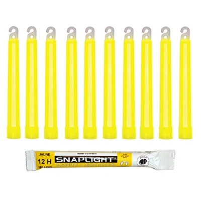 Abbildung von Cyalume SnapLight Knicklichter in Gelb (500 er Pack) 15 cm Glow Sticks mit Haken am Ende ultra helle Light einer Leuchtdauer von 12 Stunden