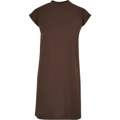 Abbildung von Urban Classics Turtle Extended Shoulder Jerseykleid, Damen, Größe: Medium, Brown