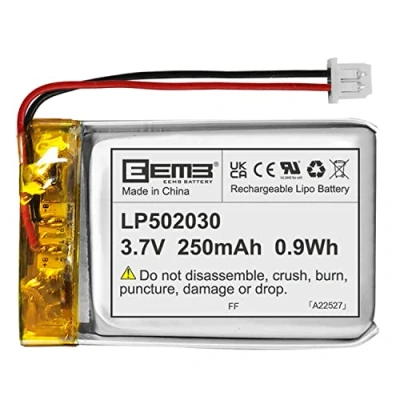 Abbildung von EEMB 3,7V 250mAh 502030 Lipo Lithium Polymer Akku mit Molex Anschlussdraht für VXI Blue Perrott bestätigen Sie das Gerät und die Polarität des Steckers vor dem Kauf