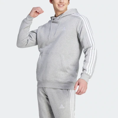 Abbildung von adidas Sportswear Essentials 3STRIPES Kapuzenpullover, Herren, Größe: 3XL, Medium grey heather