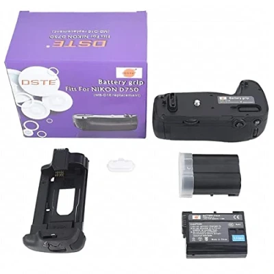 Abbildung von DSTE® Batterie Griff für Nikon D750 DSLR Digital Kamera als MB D16 mit (2 packung) EN EL15