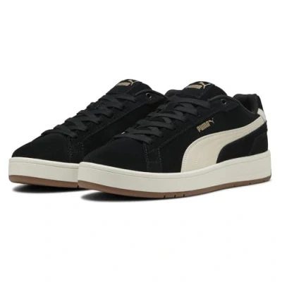 Abbildung von Puma Court Classic Suede Sneakers Unisex Schuhe Gray Echo/Black/Gold Größe: 44