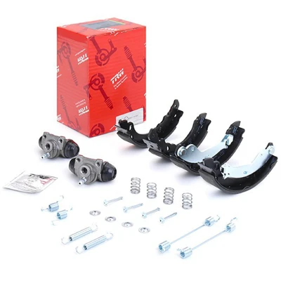 Abbildung von TRW Brake Kit BK1767 Bremsensatz, Trommelbremse mit Radbremszylinder FIAT: 500 Schrägheck, C Cabrio, Panda II FORD: KA Schrägheck