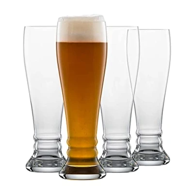 Abbildung von SCHOTT ZWIESEL Weizenbierglas Bavaria Beer Basic 0,5 l (4er Set), formschöne Weizengläser für Weizenbier, spülmaschinenfeste Tritan Kristallgläser, Made in Germany (Art. Nr. 130004)