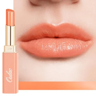 Abbildung von Oulac 2 in1 Lippenstift und Lip Balm, Saftiger Glänzender lippenpflege Lippenstift,Geschmeidige Hydratisierte Lippen, Glänzendes Finish für trockene, rissige Vegan (21) Juicy Melon