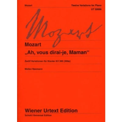 Abbildung von 12 Variationen über &#039;&#039;Ah, vous dirai je Maman&#039;&#039; KV 265: Instrumentation: Piano solo (G. Henle Urtext Ausgabe)