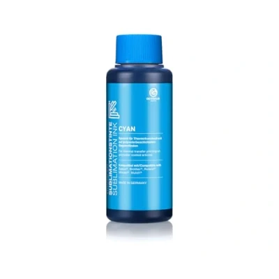 Abbildung von 100 ml Sublimationstinte für Textildruck, Transferdruck, Sublimation Ink kompatibel Epson, Brother, Roland, Mimaki, Mutoh, Cyan blau