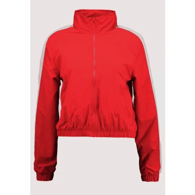 Abbildung von Urban Classics Crinkle Trainingsjacke, Damen, Größe: Medium, Red/white