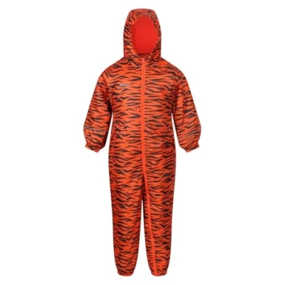 Abbildung von Regatta Unisex Baby Printed Splat II Schneeanzug, Blaze Orange Tiger, 18 Months