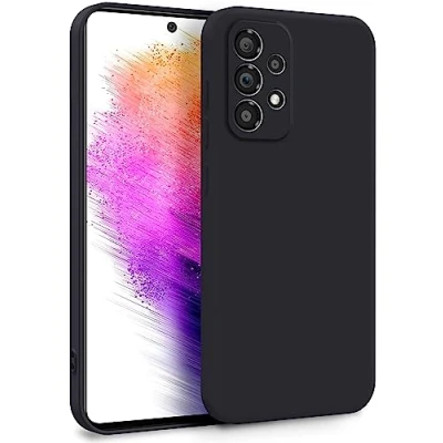 Abbildung von MyGadget Hülle für Samsung Galaxy A73 5G Zweilagige Handyhülle mit Kameraschutz Cover Innenfutter &amp; Silikon außen Schwarz