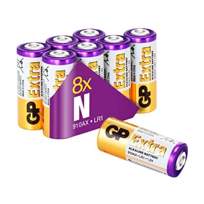 Abbildung von GP Extra Alkaline LR1 Batterien (Typ 910A, Lady, N, E90) Spannung 1,5 Volt, 1,5V (Pack mit 8 Stück LR1)
