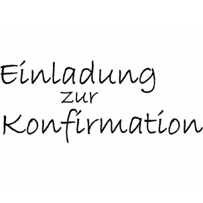 Abbildung von Heyda Motivstempel &#039;Einladung zur Konfirmation&#039; 6,8x2,8cm