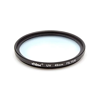 Abbildung von vhbw Universal UV Filter für Kamera Objektive mit 49mm Filtergewinde Schutzfilter, Schwarz