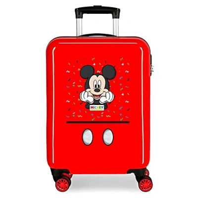 Abbildung von Disney It&#039;s a Mickey Thing Kabinenkoffer rot 38 x 55 20 cm starres ABS Seitenkombinationsschloss 34L 2kg 4 Rollen Doppelhandgepäck