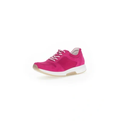 Abbildung von Gabor Damen Low Top Sneaker, Frauen Halbschuhe,Wechselfußbett,Strassenschuhe,Sportschuhe,Freizeitschuhe,Turnschuhe,Fuxia,41 EU / 7.5 UK