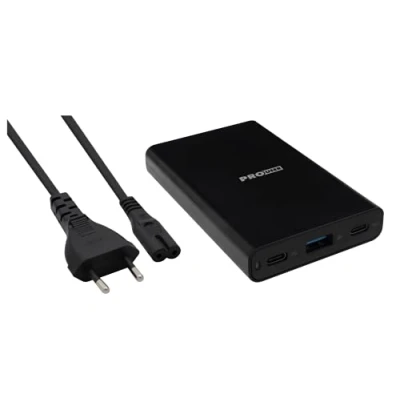 Abbildung von Pro User USB C Wandladegerät, 3 Ausgänge, 2 x Power Delivery PD 60W &amp; 1 A 18W Quick Charge, Schnellladen von Notebooks, Tablets MacBook 13‘‘ Air + extra Kabel