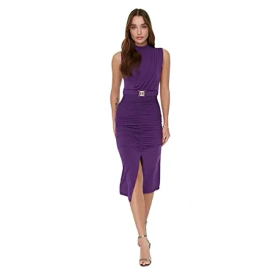 Abbildung von Trendyol Stijlvol Etuikleid, Damen, Größe: 38, Purple