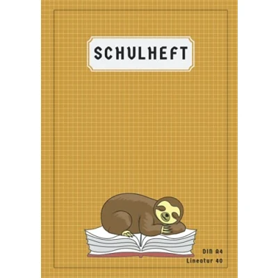 Abbildung von Schulheft a4 Lineatur 40: Matheheft 40 Kariert mit rand Din Heft 50 Blatt Braun