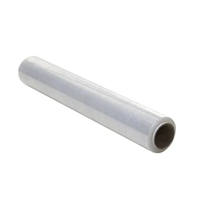 Abbildung von Transparente Plastikfolie für die Verpackung (1 Stück), transparent, industrielle Verpackung, 0,5 x 300 m, Rolle, dehnbar, manuell und elastisch.