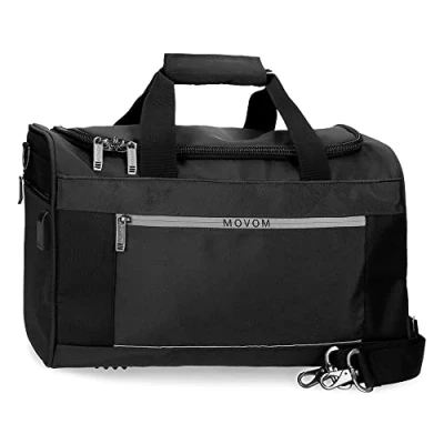 Abbildung von Movom Trimmed Reisetasche, Schwarz, 45 x 25 20 cm, Polyester, 22,5 l, Reisetasche
