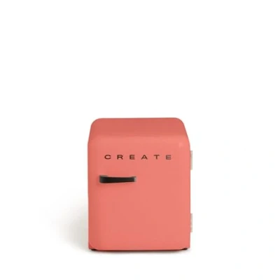 Abbildung von CREATE / Retro FRIDGE 50 SCHWARZ/Kühlschrank in Terrakotta, Griff Schwarz 85W, Minibar, eine Regalfläche, Design, 50cm, zwei Ablagen, 48L Fassungsvermögen, energiesparend, 50x44x49,8cm