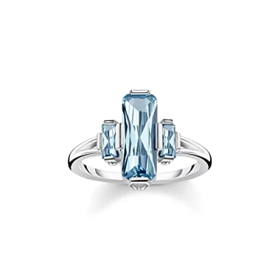 Abbildung von THOMAS SABO Ring große blaue Steine 925 Sterling Silber TR2267 009 1 48
