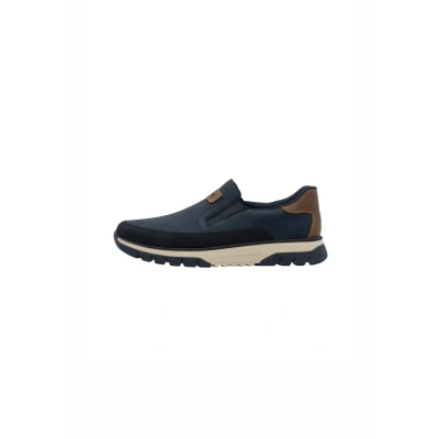 Abbildung von Rieker Slipper, Herren, Größe: 47, Blau Schuhe