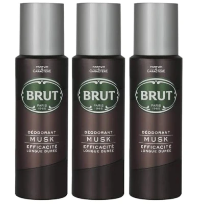 Abbildung von Brut Deodorant Body Spray Musk Long Duree 200 ml, 3 Stück