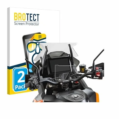 Abbildung von BROTECT (2 Stück Schutzfolie für KTM 1290 Super Adventure S 2021 TFT 7&quot; Tachoanzeige Displayschutz Folie Ultra Klar