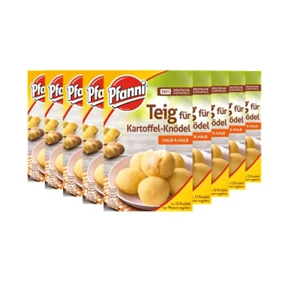 Abbildung von Pfanni Teig für Kartoffel Knödel Halb &amp; der Klassiker ein leckeres Kartoffelgericht aus nachhaltigem Anbau 9x 318g