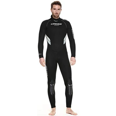 Abbildung von Cressi Castoro Man Monopiece Wetsuit Tauchanzug für Herren, Neopren 5 mm, Schwarz/Grau, L
