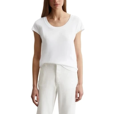 Abbildung von Marc O&#039;Polo Damen T Shirt aus Bio Baumwolle Regular Fit, Weiß (White), S
