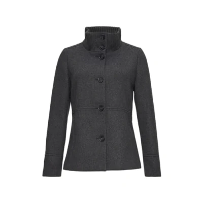 Abbildung von s.Oliver Hoher Kragen UND Taschen Leichte Jacke, Damen, Größe: 40, Dunkelgrau