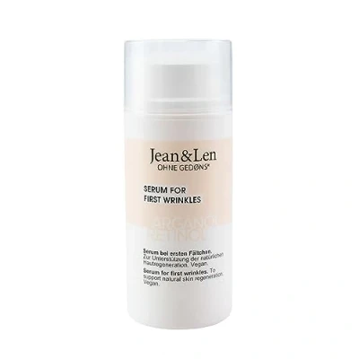Abbildung von Jean &amp; Len Regenerierendes Serum Arganöl Retinol, bei ersten Fältchen, unterstützt die natürliche Hautregeneration, zieht schnell ein, Gesichtsserum, ohne Parabene Silikone, vegan, 30 ml