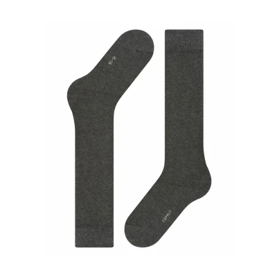 Abbildung von Esprit Basic PURE Kniestrümpfe, Damen, Größe: 35 38, Anthra mel