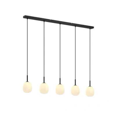 Abbildung von Lindby Pendelleuchte Etiena, 116 cm, 5 flammig, Glas, G9