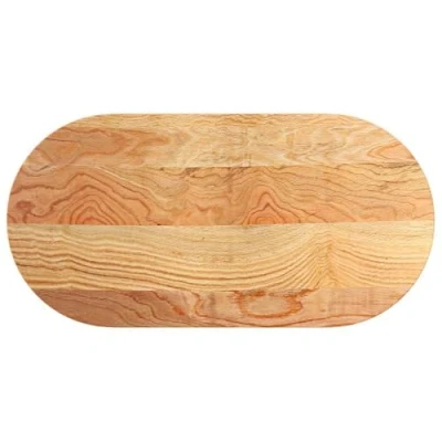 Abbildung von vidaXL Tischplatte Hellbraun 100x50x2 cm Massivholz Eiche Oval