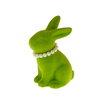 Abbildung von Werner Voß Hase mit Perlenkette grün 9,2x6,5x13cm
