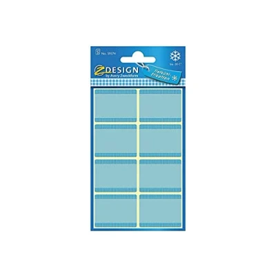 Abbildung von 10 x Z Design Tiefkühletikett 36x28mm 40 Etiketten blau