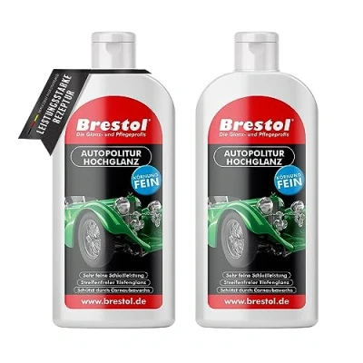Abbildung von Autopolitur Hochglanz 2x 500ml Politur Auto mit Langzeitschutz, Polierpaste intensivem Glanz, Poliermittel für makellosen Fahrzeugglanz, Pflege &amp; Lackpolitur Carnaubawachs