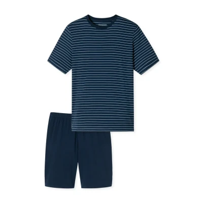 Abbildung von Schiesser Casual Essentials Pyjama, Herren, Größe: 48, Admiral